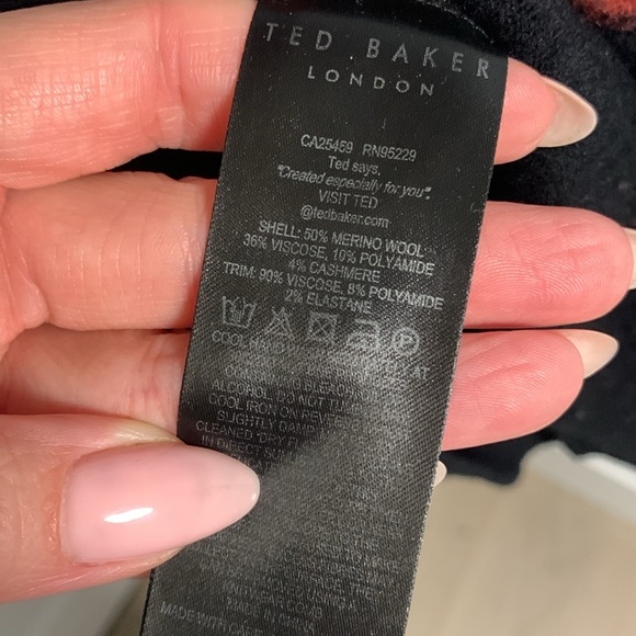 Ted Baker chevron dress with waist tie - Picture 4 of 4